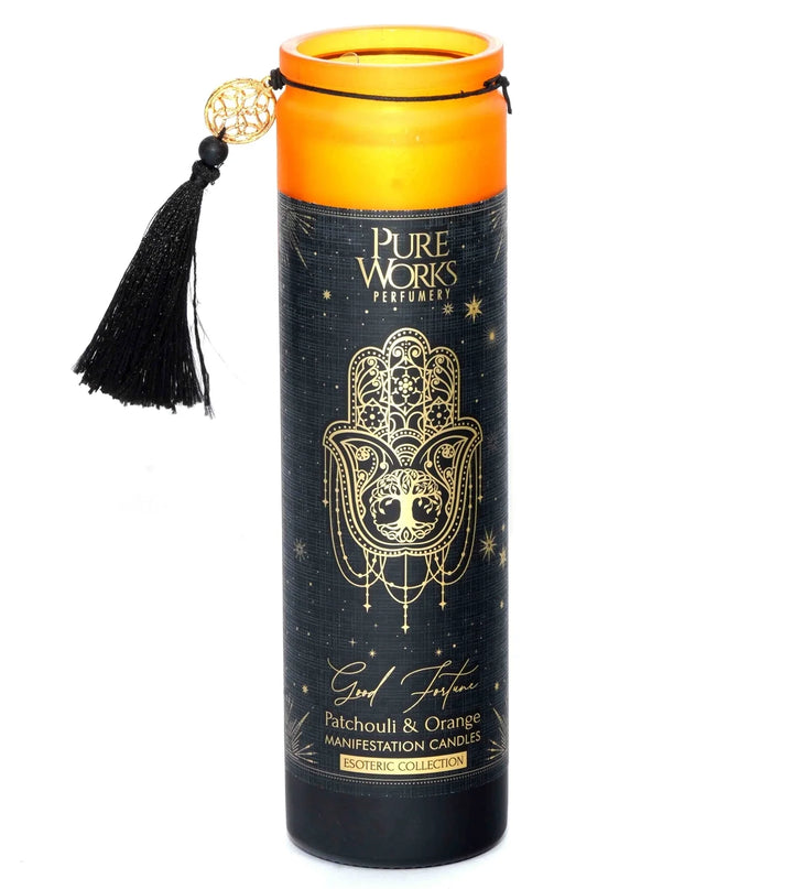 Esoteric- Good Fortune Tall Candle - Patchouli & Orange