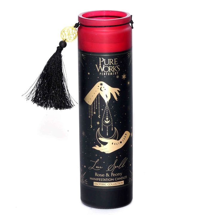 Esoteric- Love Spell Tall Candle - Rose & Peony