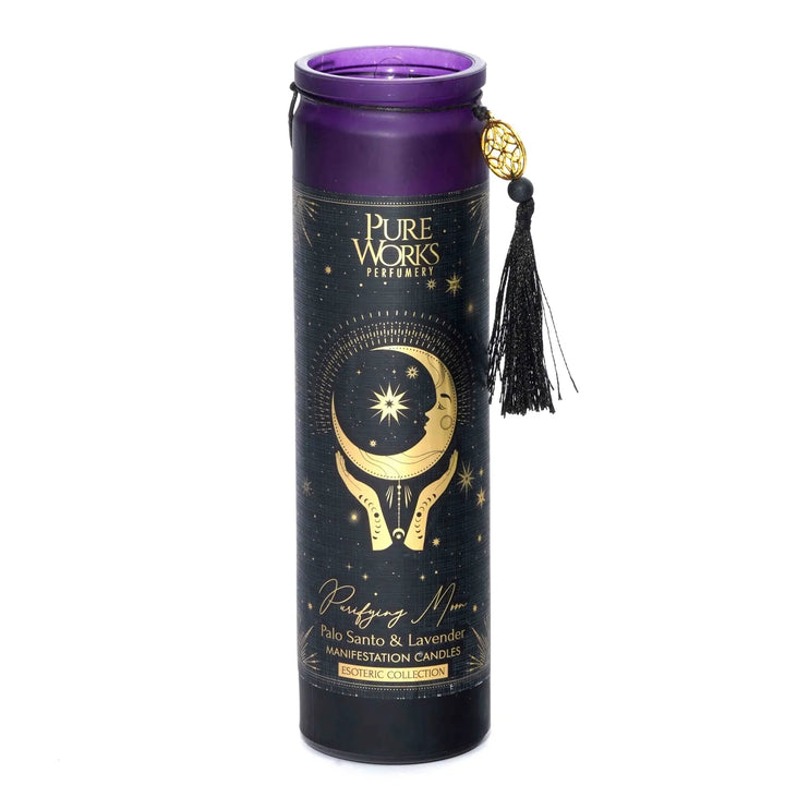 Esoteric- Purifying Moon Tall Candle - Palo Santo & Lavender