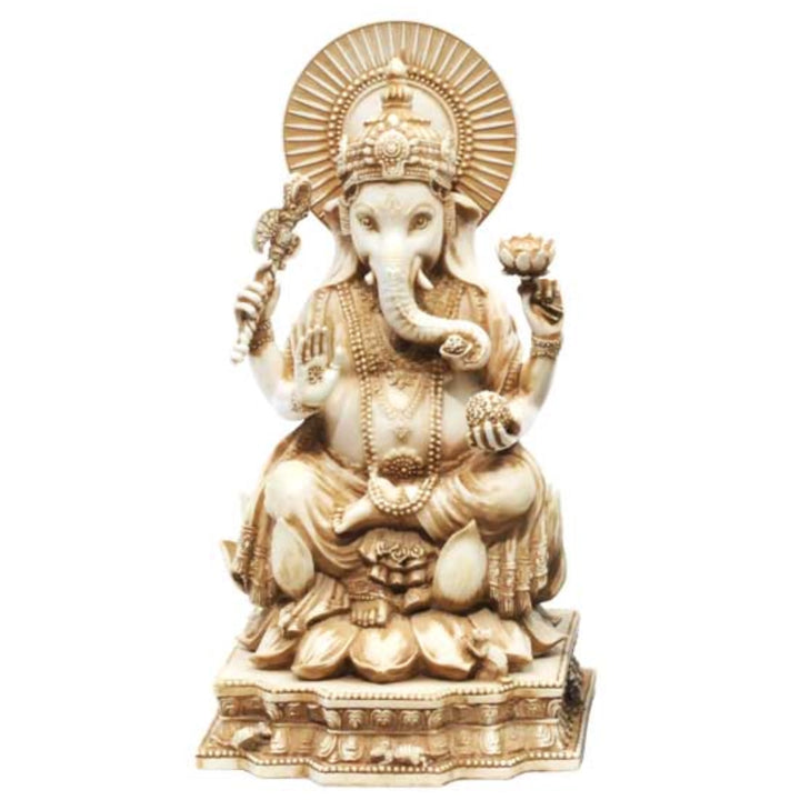 Ganesha sitting on lotus