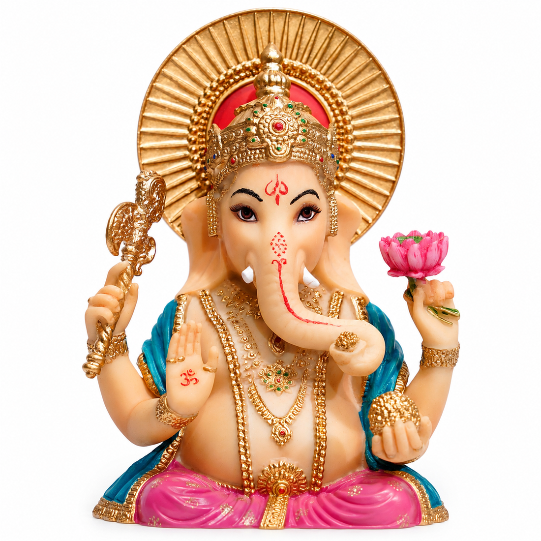 Lakshmi & Ganesha Statue Set for Diwali | Hand-Painted Hindu Idols | Song of India