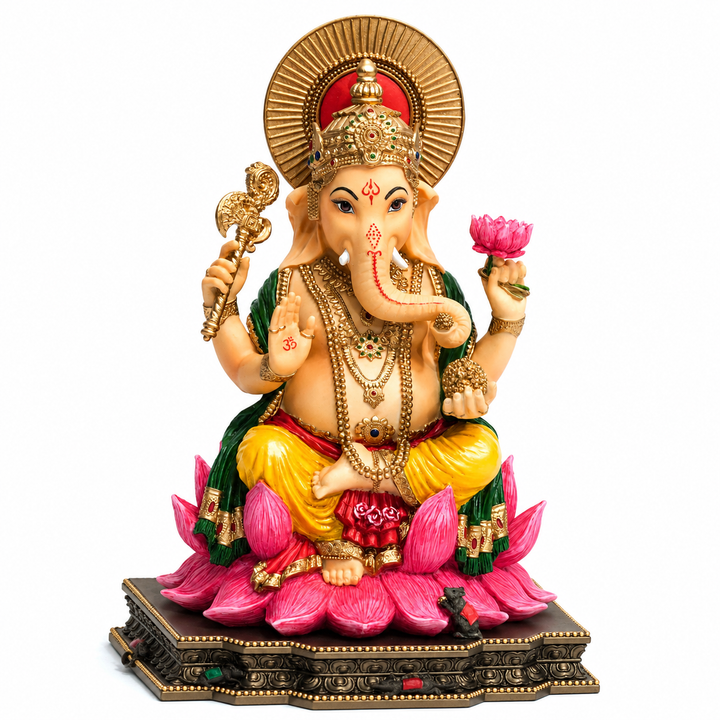 Song of India® Hand-Painted Lakshmi & Ganesha Figurine – Diwali Décor