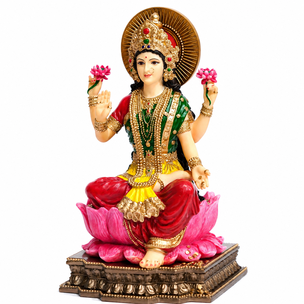Song of India® Hand-Painted Lakshmi & Ganesha Figurine – Diwali Décor