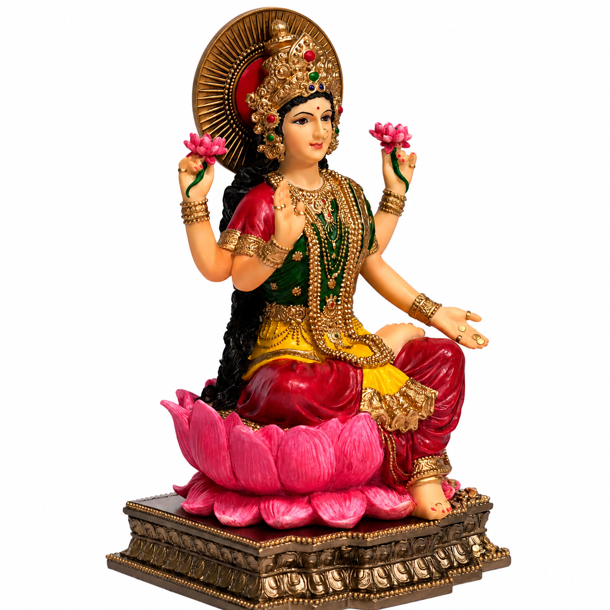 Song of India® Hand-Painted Lakshmi & Ganesha Figurine – Diwali Décor
