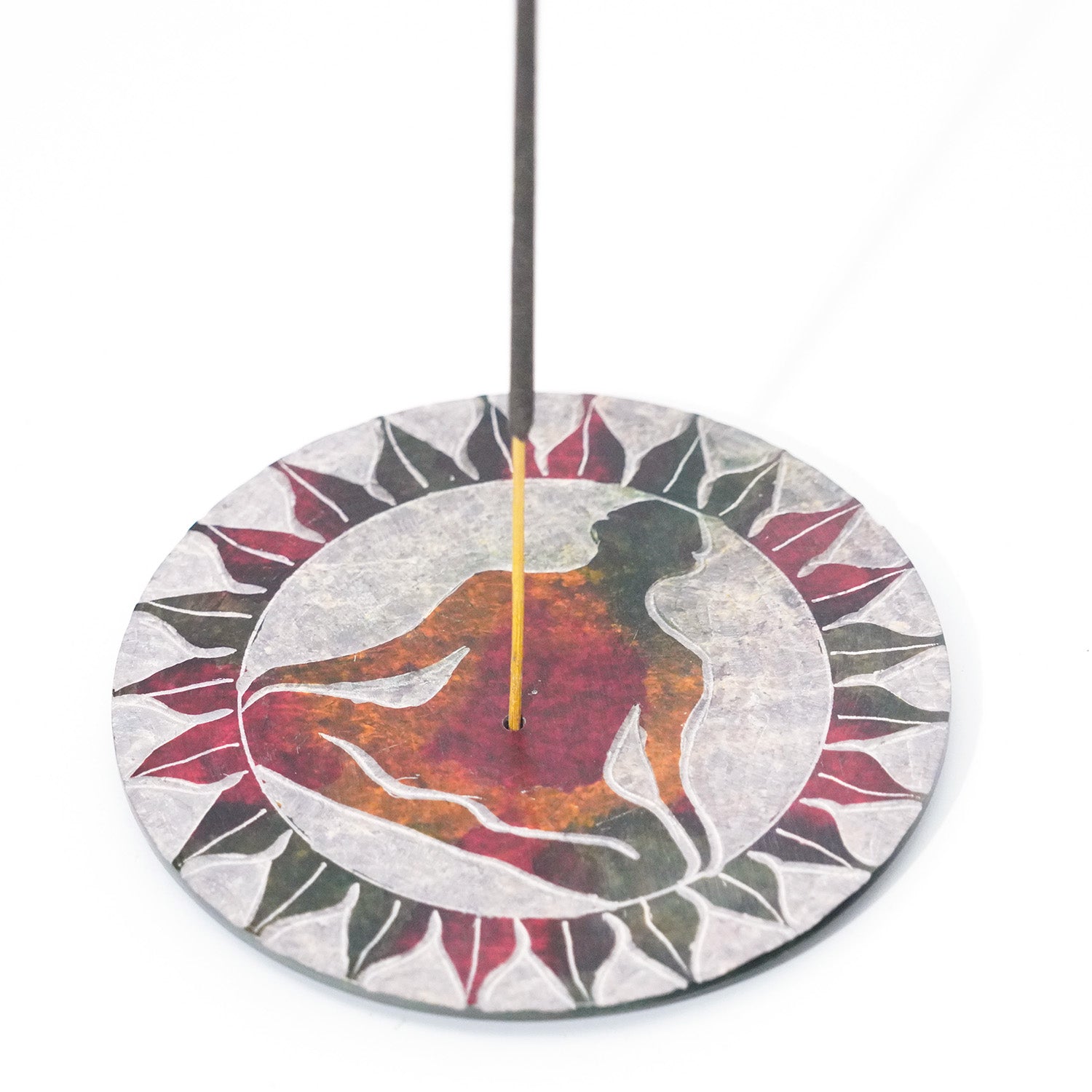 Meditation Pose Soapstone Incense Stick Burner – 4"