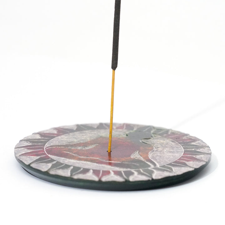 Meditation Pose Soapstone Incense Stick Burner – 4"