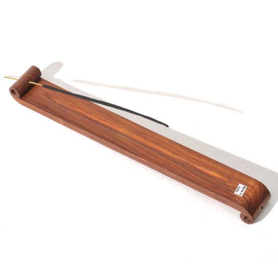 Reversible Wood Incense Burner - Scroll Design