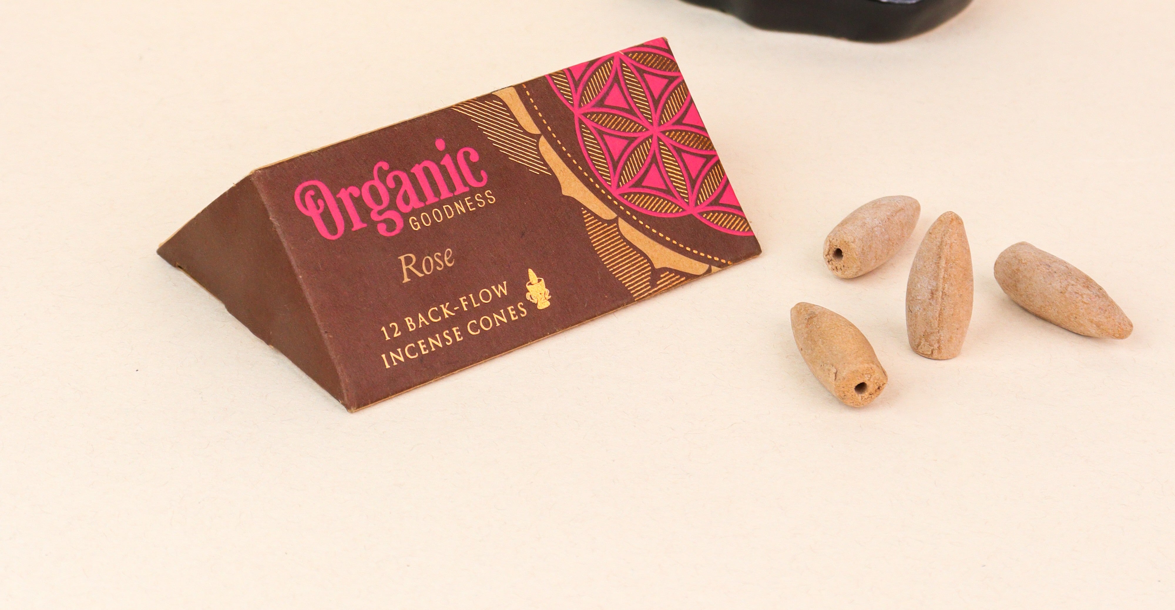 Organic Goodness Backflow Cones - Rose