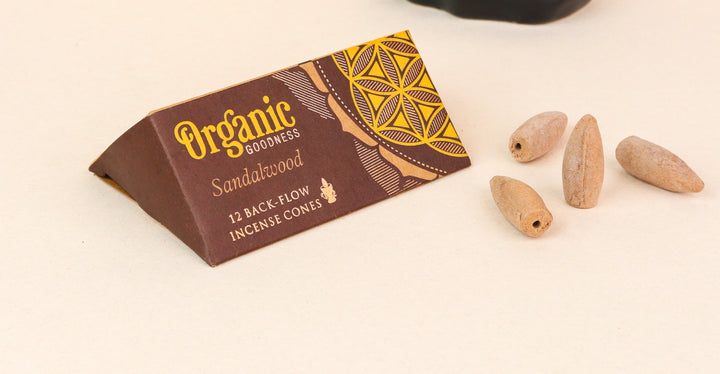 Organic Goodness Backflow Cones - Sandalwood