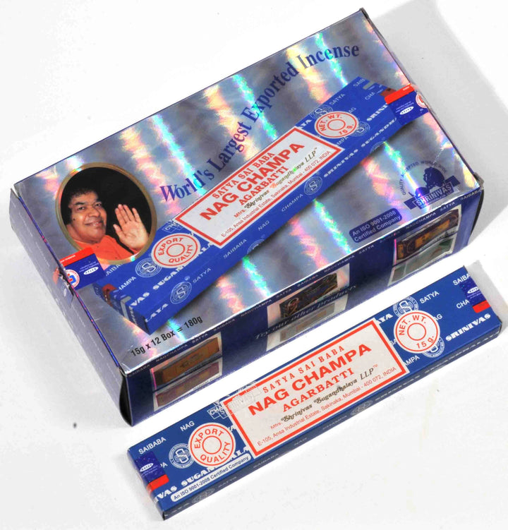 Nag Champa Incense - Box of 12 packs with 15g each