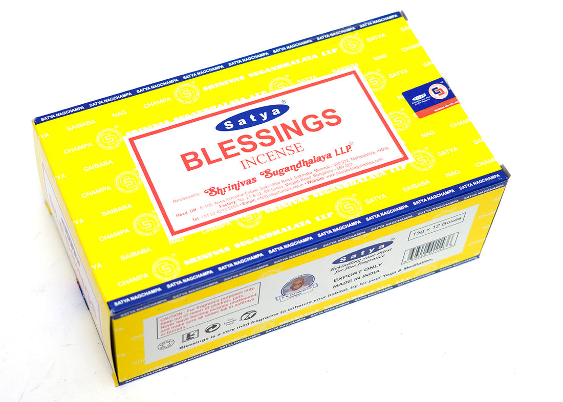 Satya - Blessings Incense Box of 12 packs with 15g each