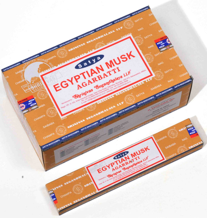 Satya - Egyptian Musk Incense Box of 12 packs with 15g each