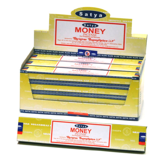 Satya - Money Incense Box of 12 packs with 15g each