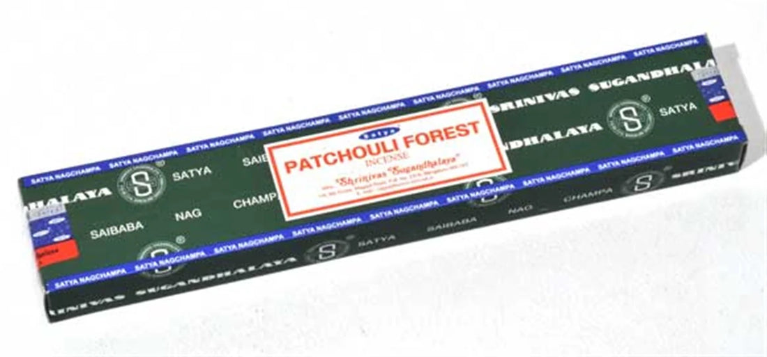 Satya - Patchouli Forest Incense Box of 12 packs with 15g each