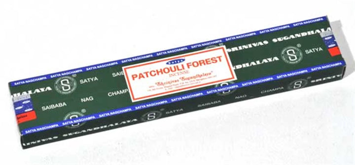 Satya - Patchouli Forest Incense Box of 12 packs with 15g each