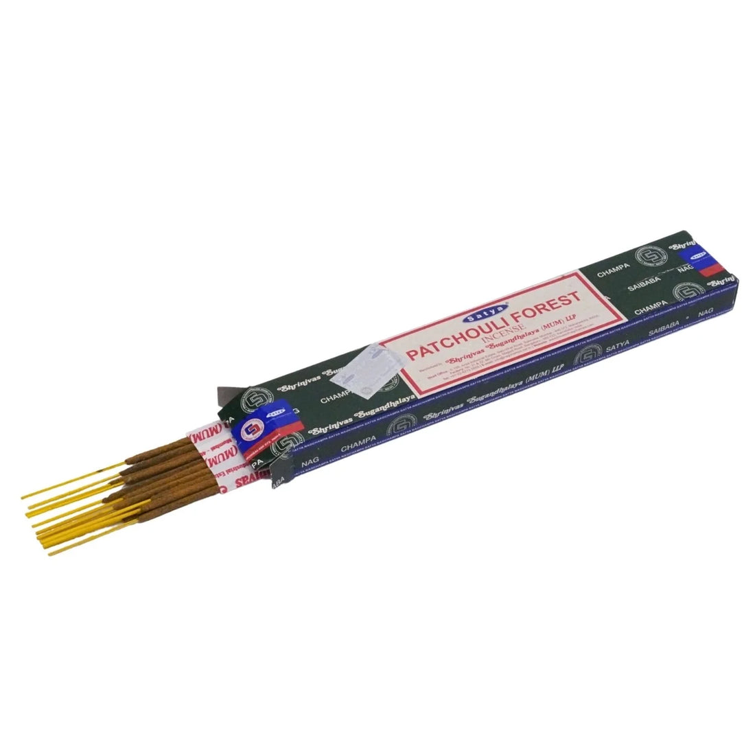 Satya - Patchouli Forest Incense Box of 12 packs with 15g each