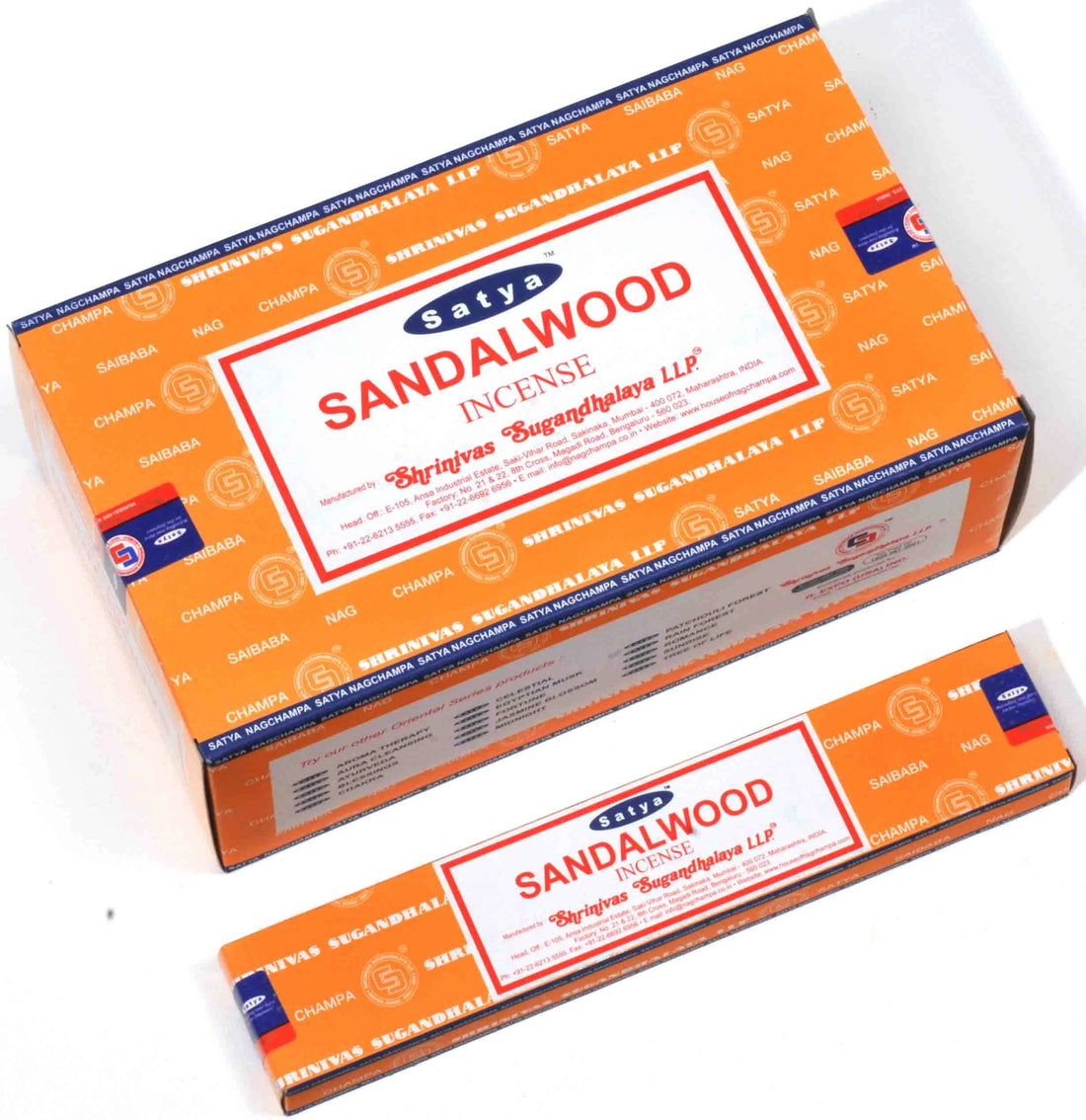 Satya - Sandalwood Incense Box of 12 packs with 15g each