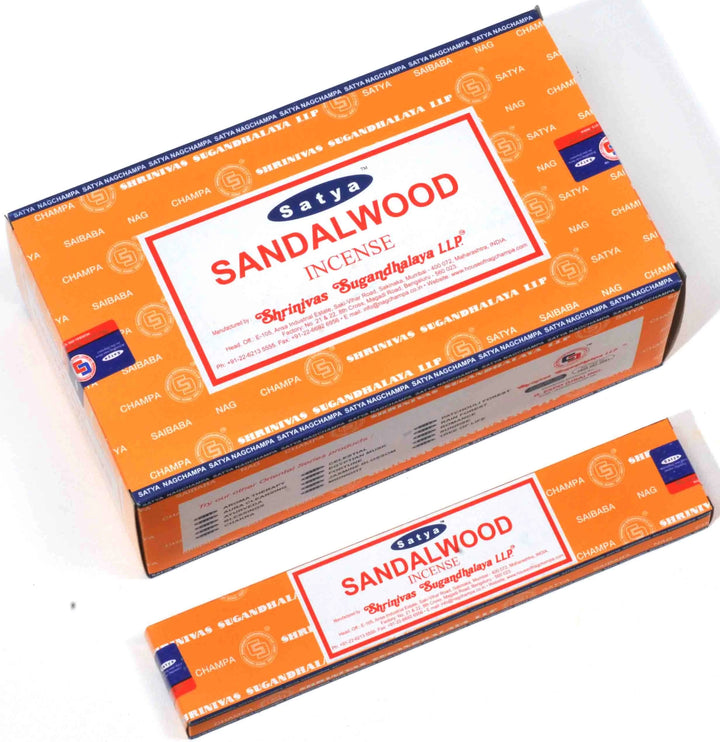 Satya - Sandalwood Incense Box of 12 packs with 15g each
