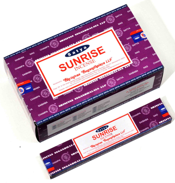 Satya - Sunrise Incense Box of 12 packs with 15g each