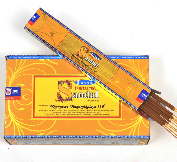 Satya - Natural Sandal Box of 12 packs with 15g each
