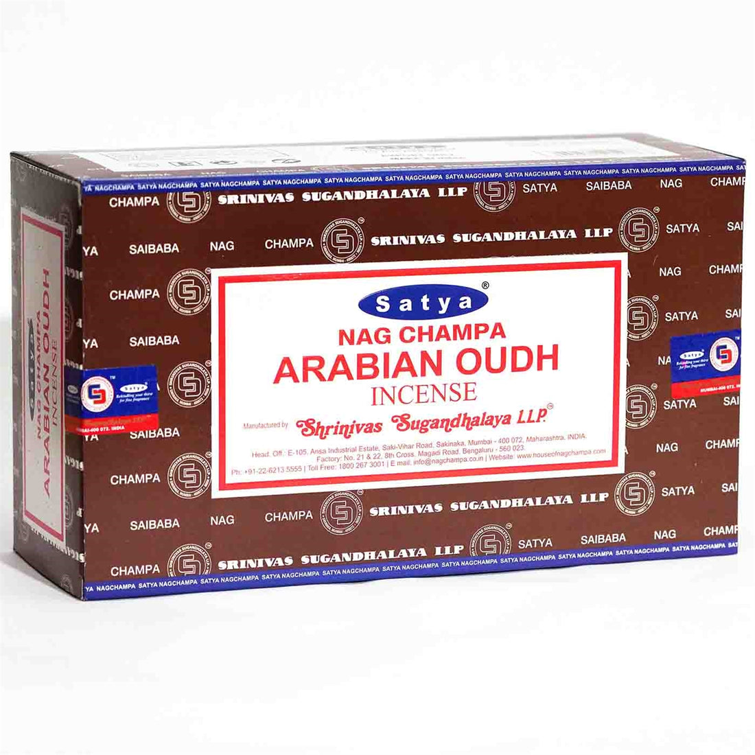 Satya - Arabian Oudh Incense Box of 12 packs with 15g each