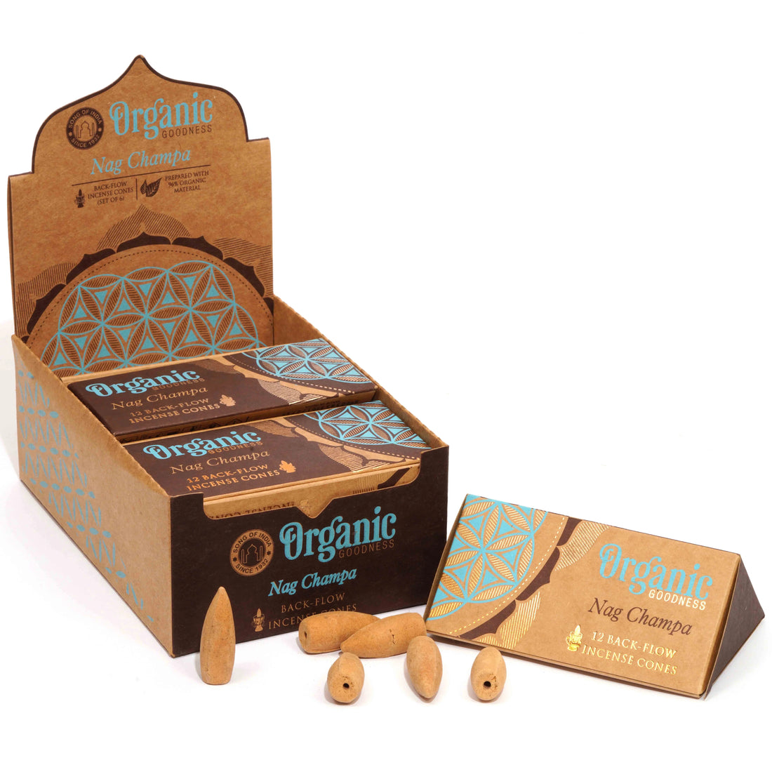 Organic Goodness Backflow Cones - Nag Champa