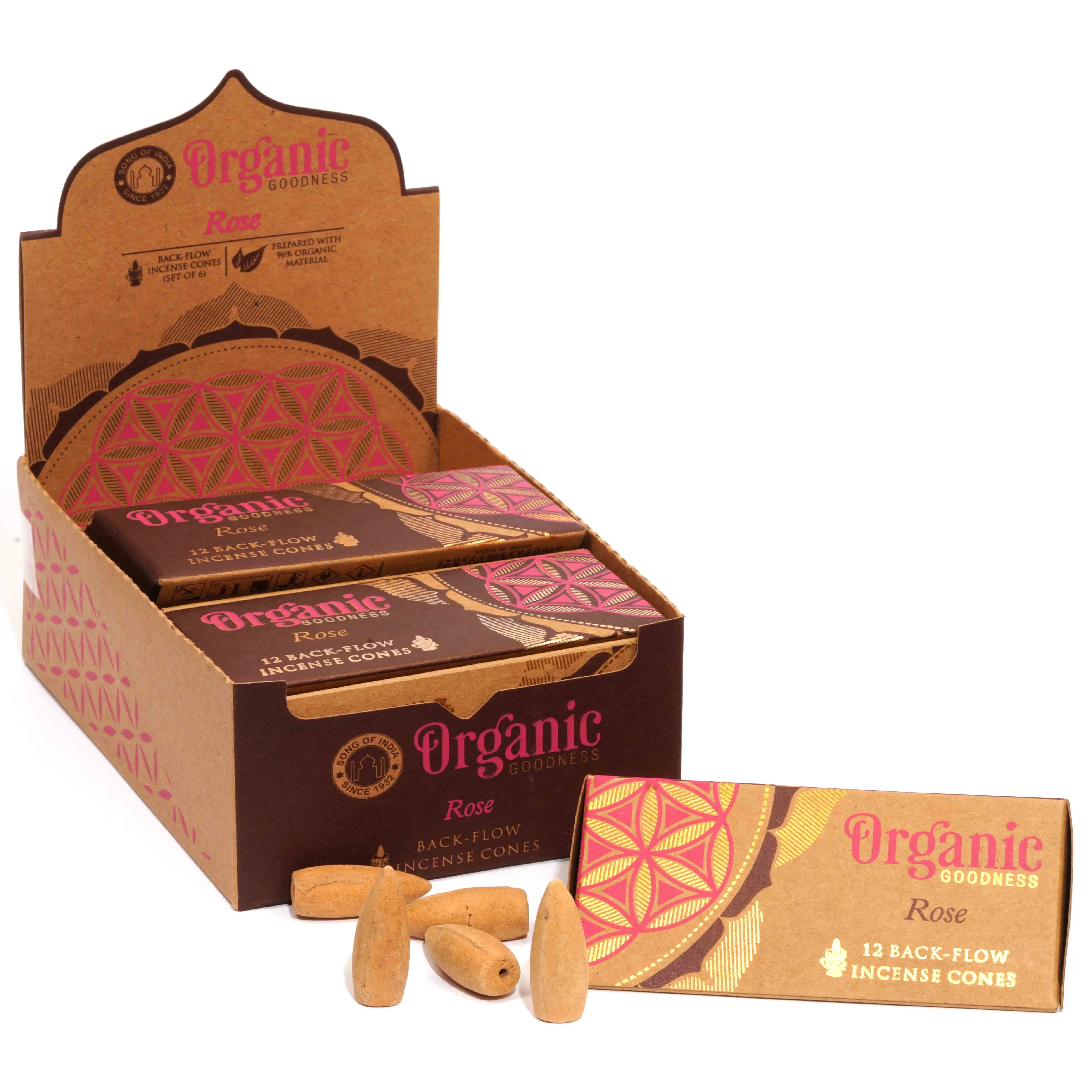 Organic Goodness Backflow Cones - Rose