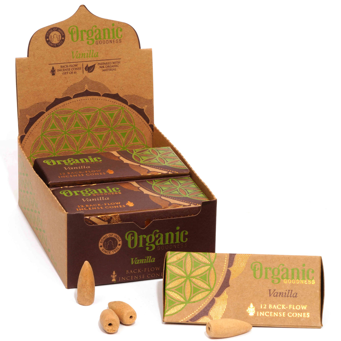 Organic Goodness Backflow Cones - Vanilla