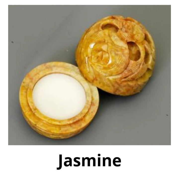 Jasmine Solid Perfume in Hand Carved Stone Jar