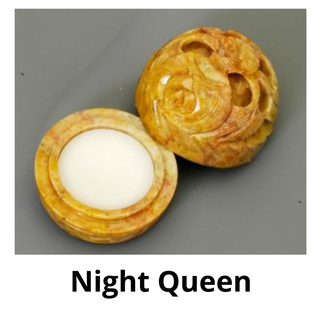 Night Queen Solid Perfume in Hand Carved Stone Jar