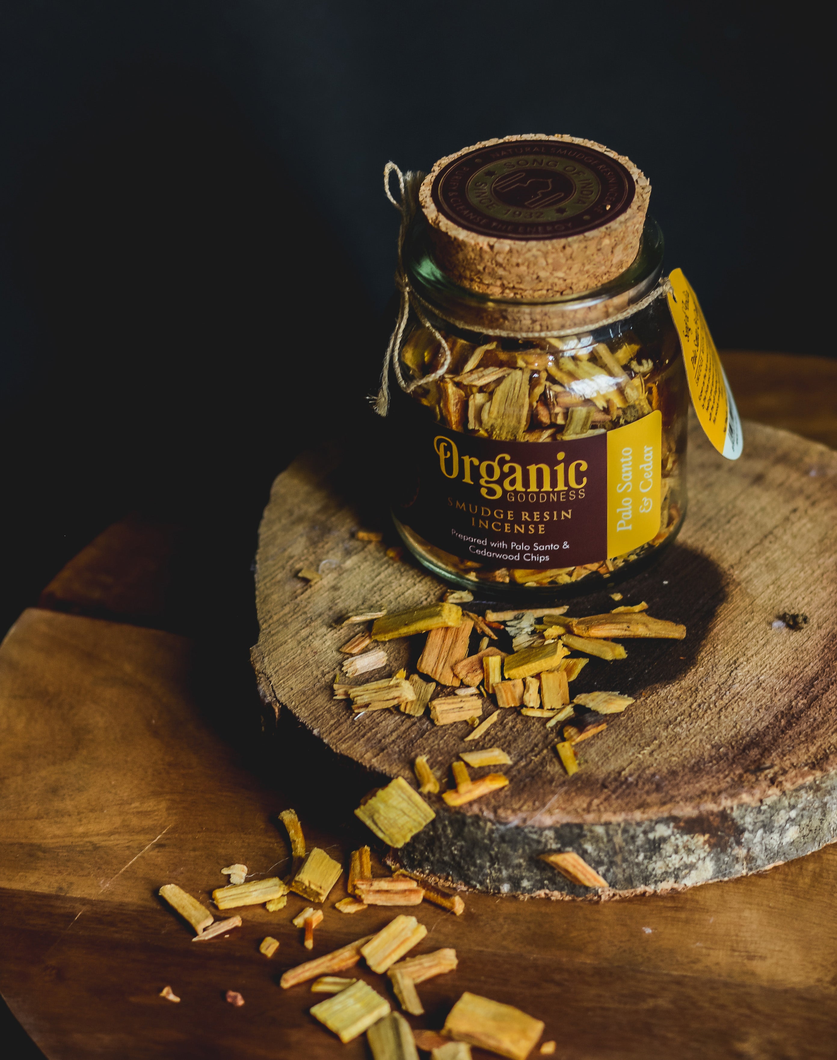 Palo Santo & Cedar Organic Goodness Resin Incense – 100g