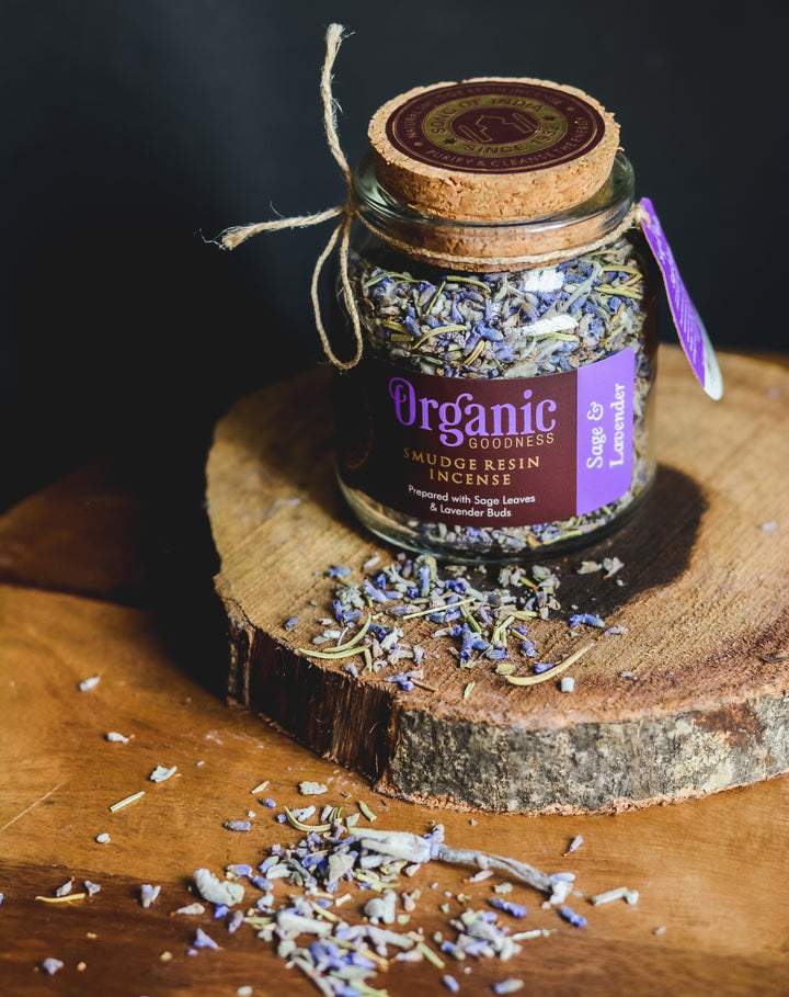 Sage & Lavender Organic Goodness Resin Incense – 100g