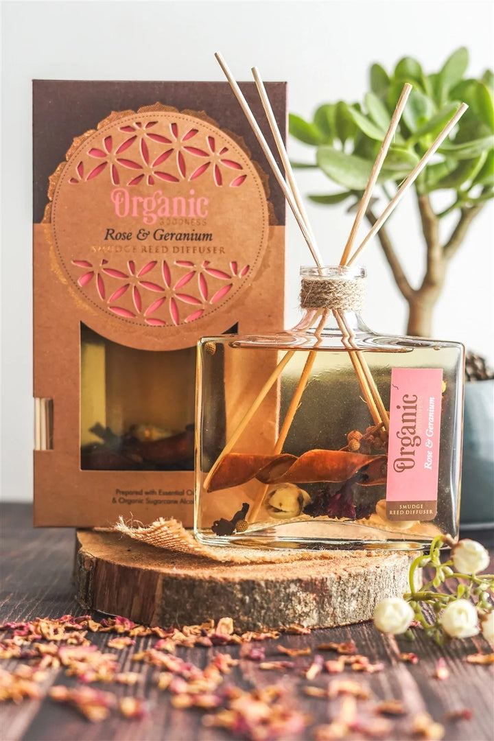 Organic Goodness Smudge Reed Diffuser - Rose & Geranium