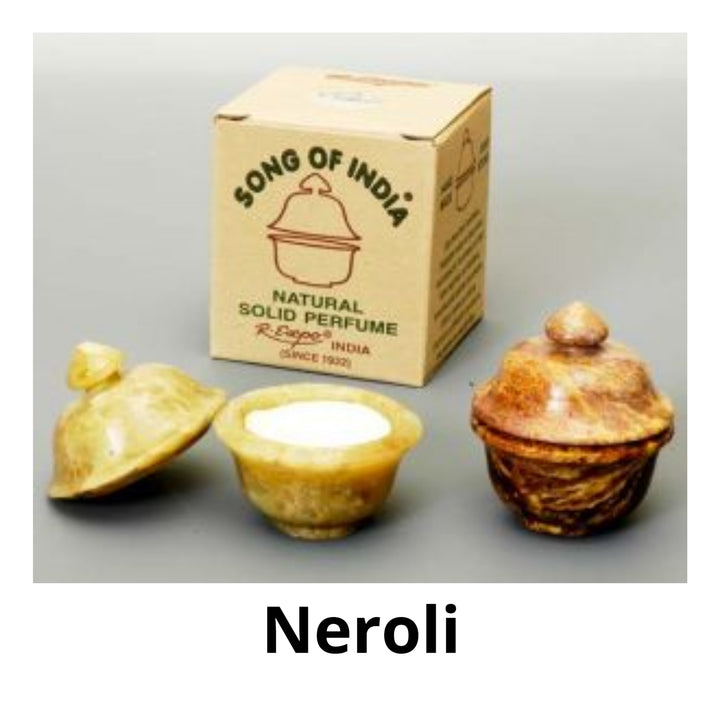 Neroli Solid Perfume in Hand Carved Smooth Stone Jar