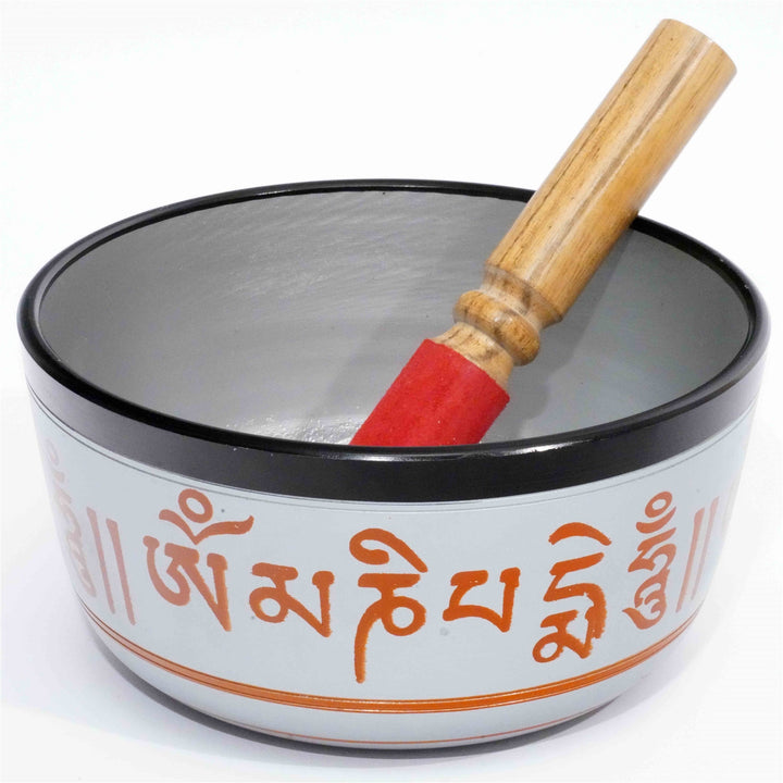 Buddha Singing Bowl Silver