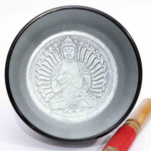 Buddha Singing Bowl Silver