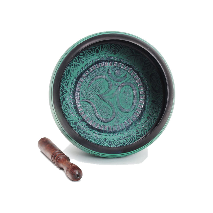Om Singing Bowl Green
