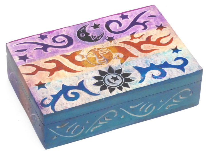 Sun Moon Star Stone Box