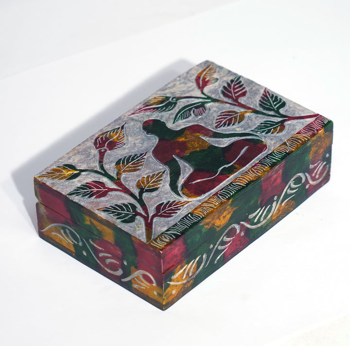 Lotus Meditation Keepsake Box | Decorative Storage Box for Crystals, Jewelry & Sacred Treasures