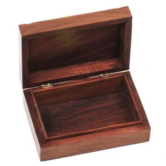 Sheesham Wood Elephant Keepsake Box with Brass Inlay – 7" x 5"