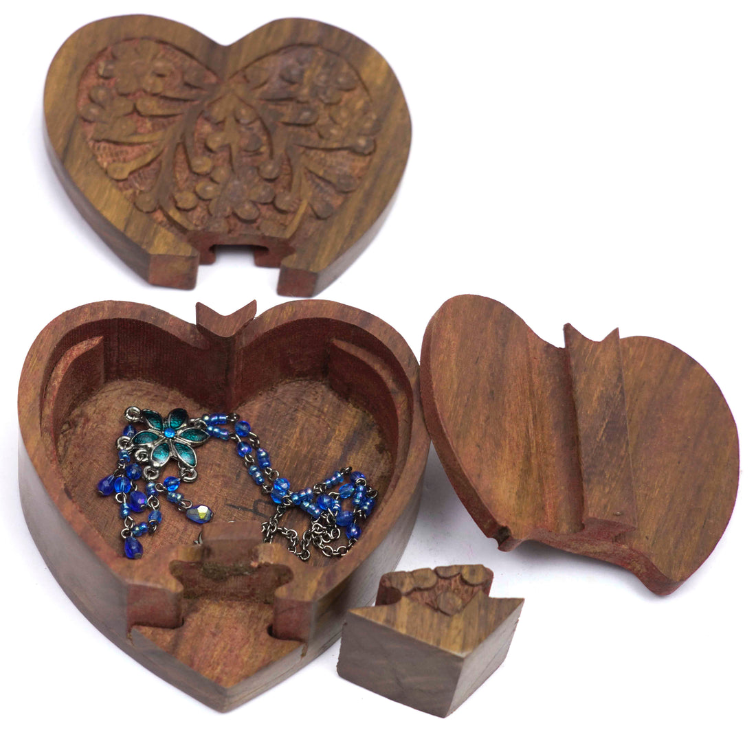 Heart Puzzle Box – Wood Keepsake Box