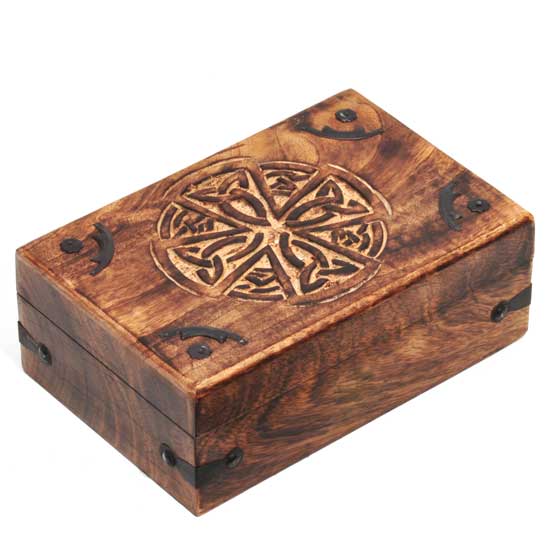Celtic Mango Wood Boxes - Set of 3