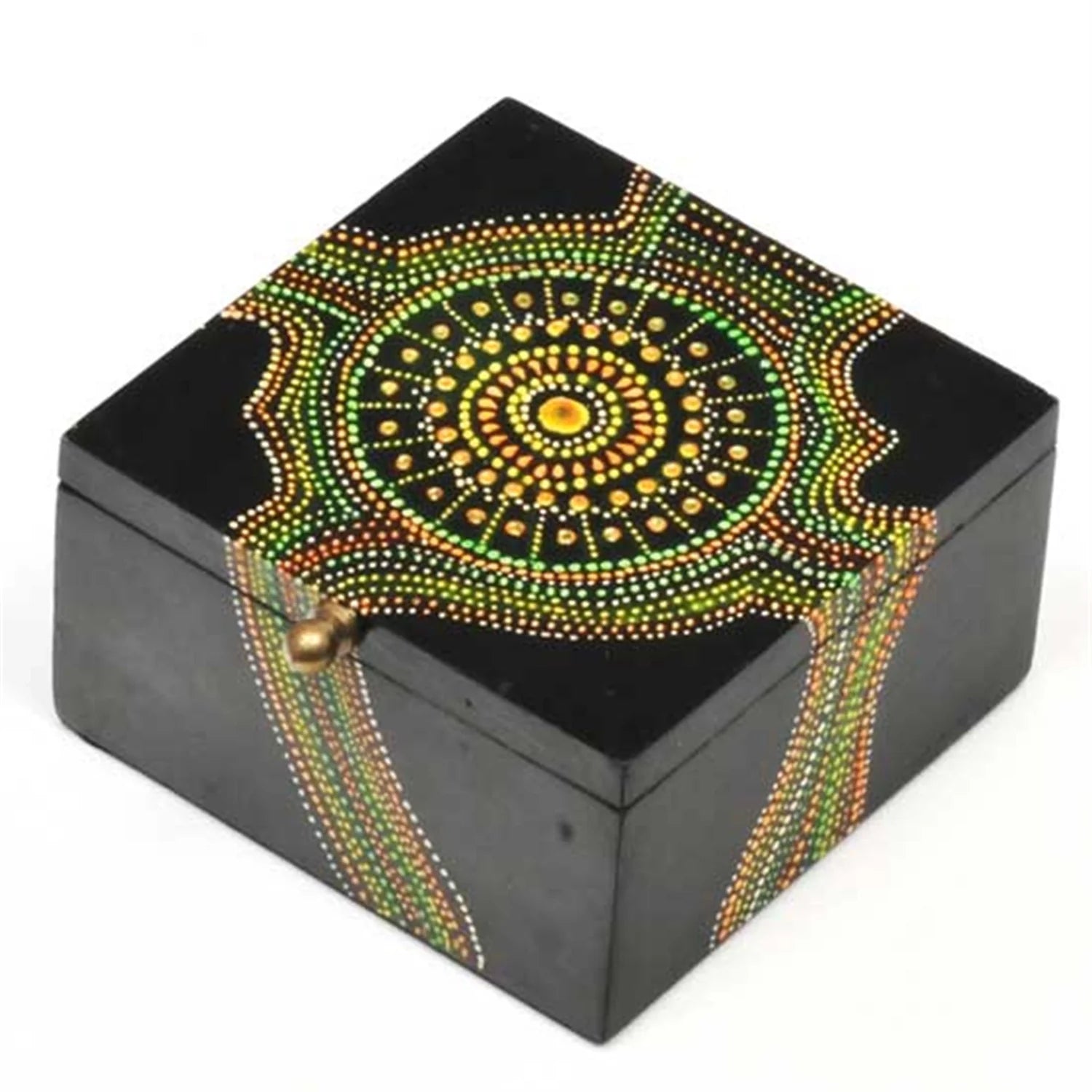 Mandala Wooden Keepsake Box | Decorative Storage Box for Jewelry, Crystals & Sacred Treasures