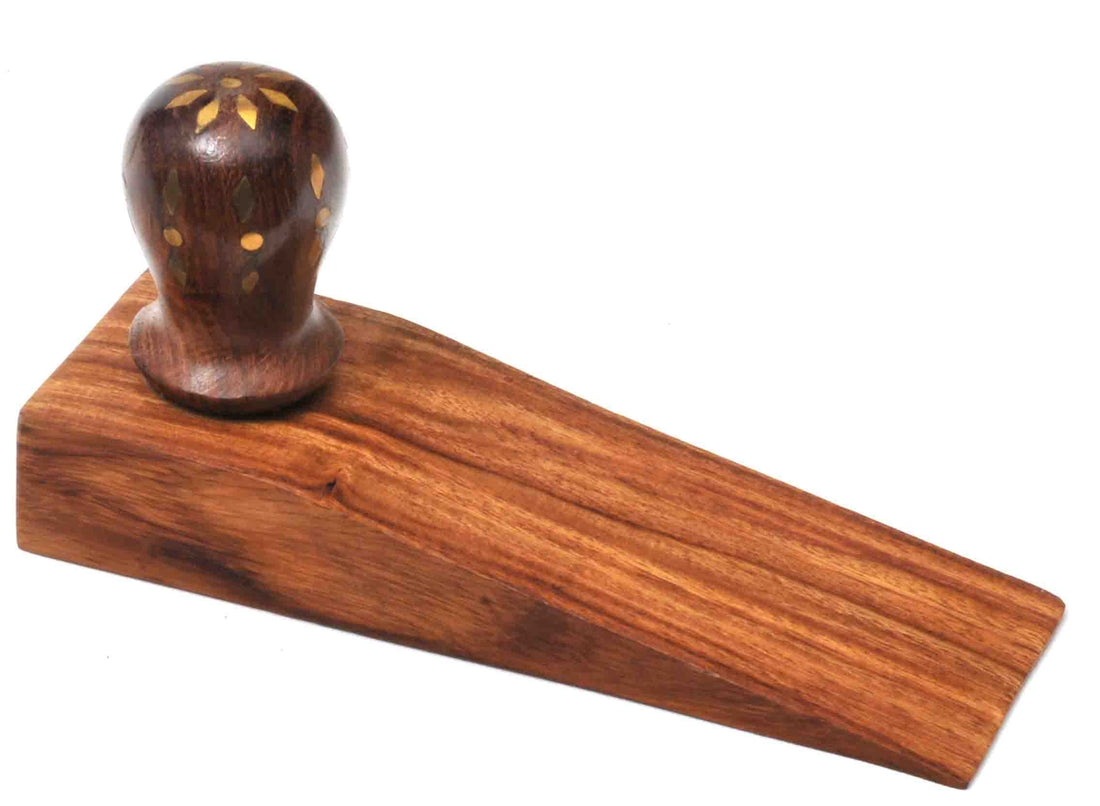 Door Stopper with brass Inlay