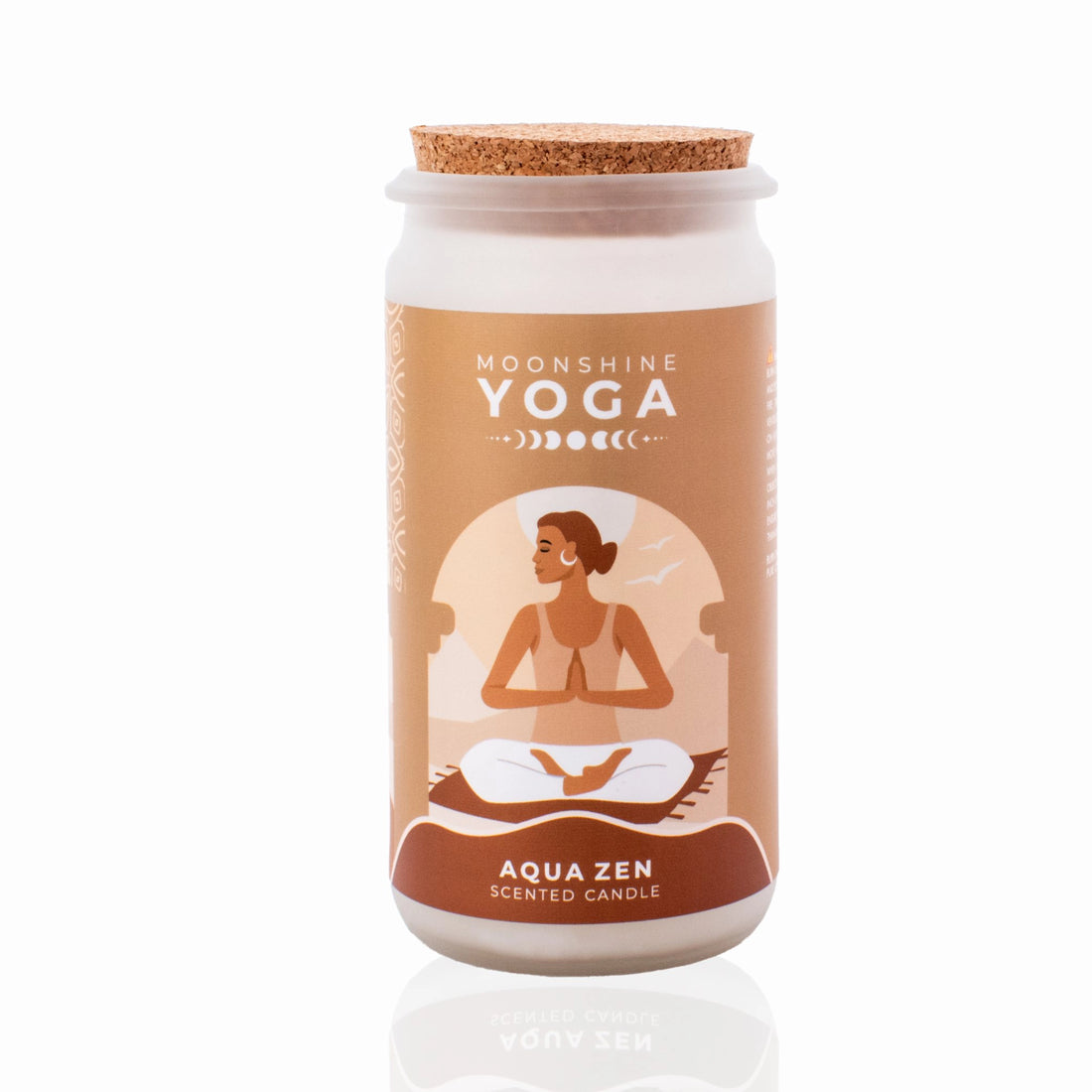 Aqua Zen -- Yoga Candle with cork lid