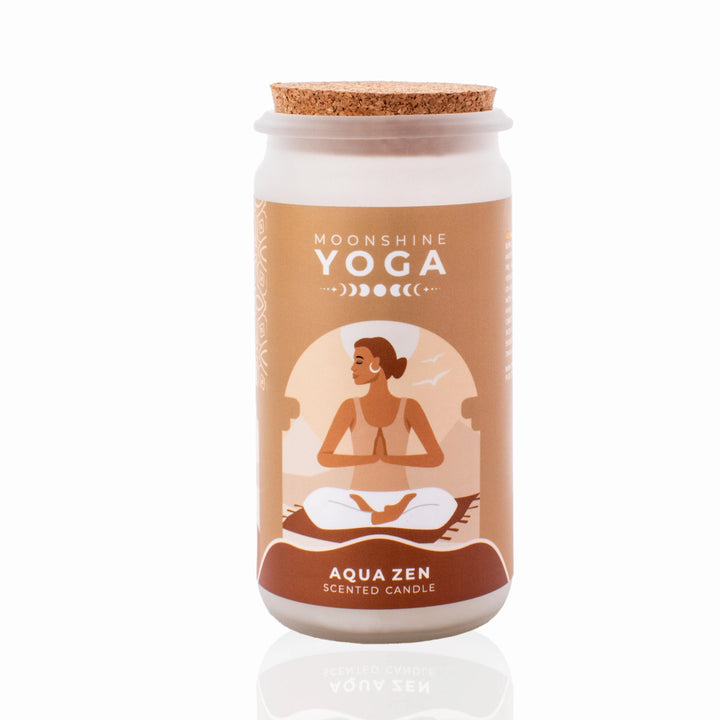 Aqua Zen -- Yoga Candle with cork lid