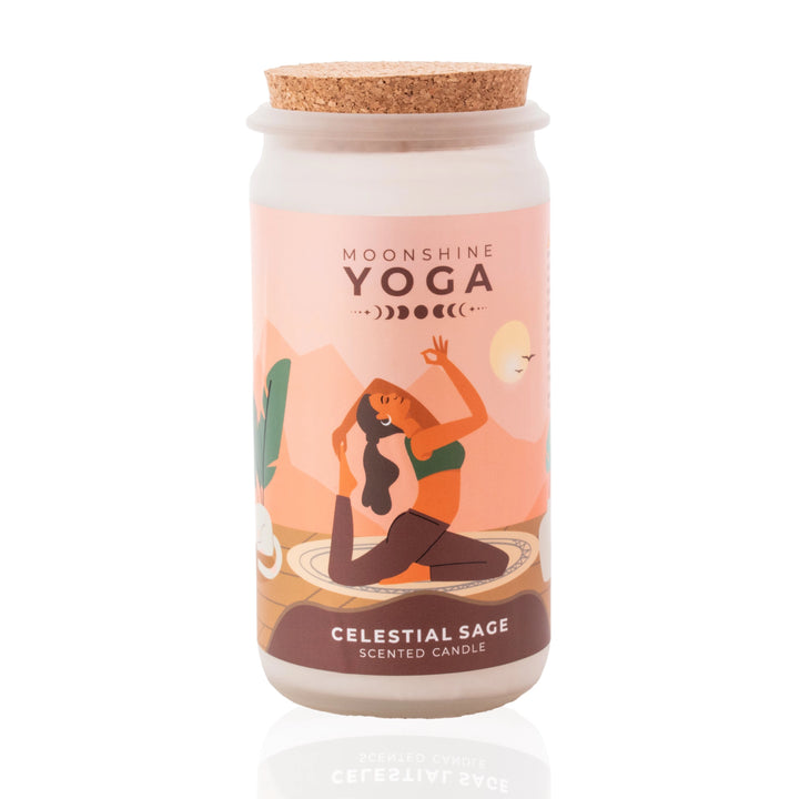 Celestial Sage -- Yoga Candle with cork lid